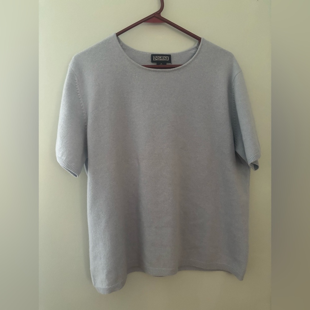 Lands' End Light Blue Cardigan and Shell Set - Picture 6 of 9